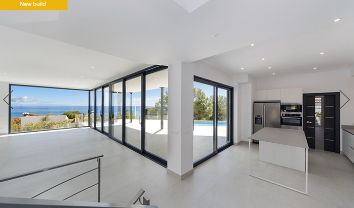 Modern luxury villa newly built with sea views in Les Bassetes Calpe